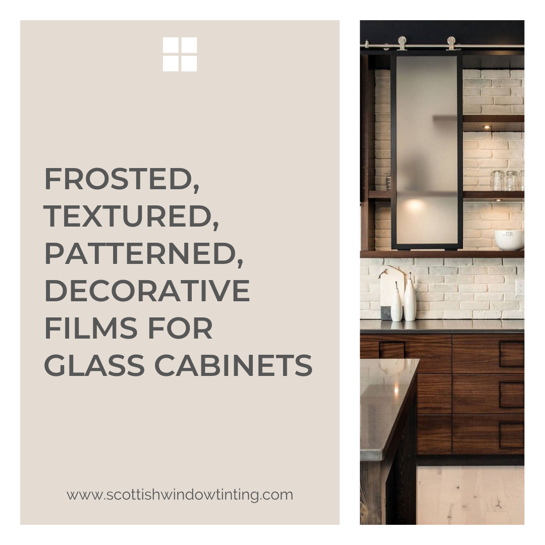 Frosted, Textured, and Patterned Decorative Films for Glass Cabinets